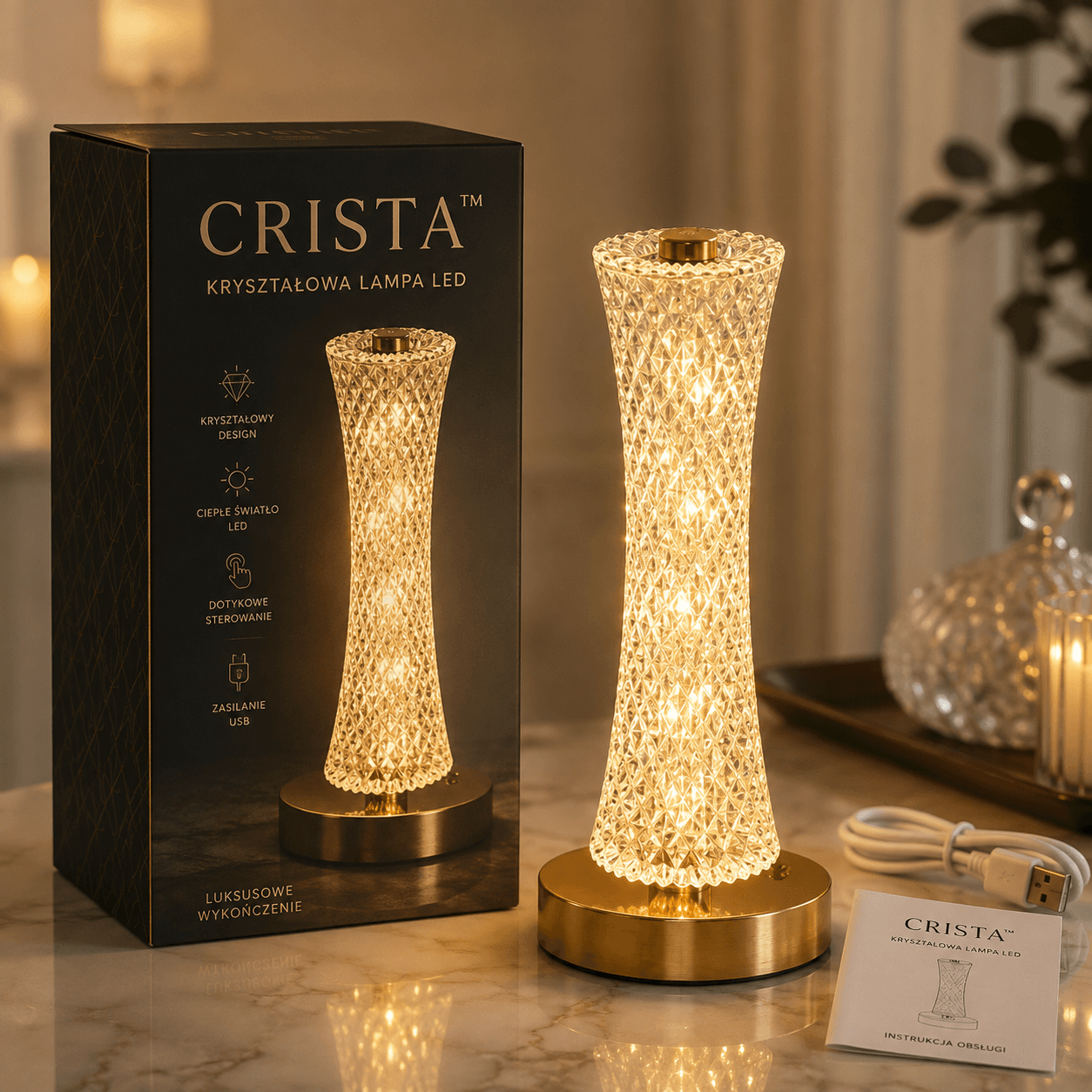 CRISTA™ – Kryształowa Lampa LED