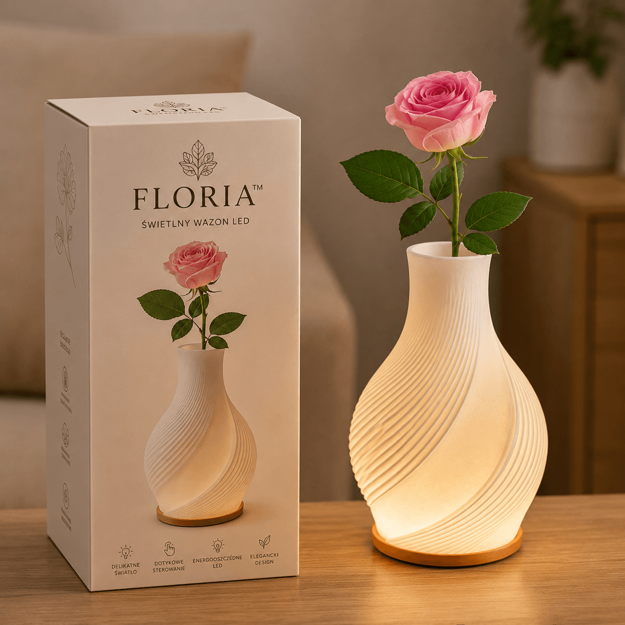 FLORIA™ – Świetlny Wazon LED